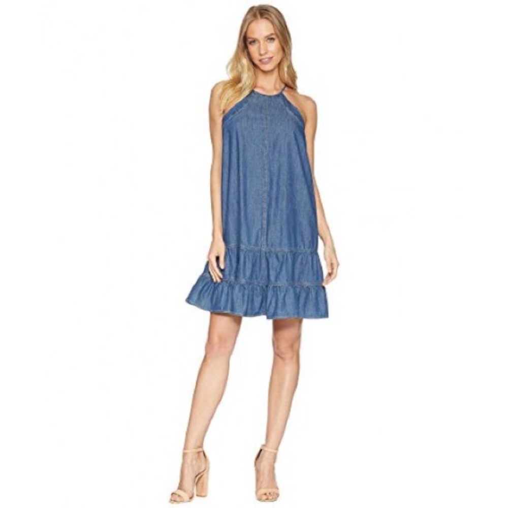 CeCe Denim Halter Dress - Picture 7 of 7